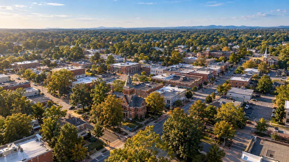 Aerial view of Kernersville, NC