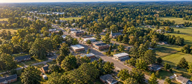 Aerial view of Walkertown, NC